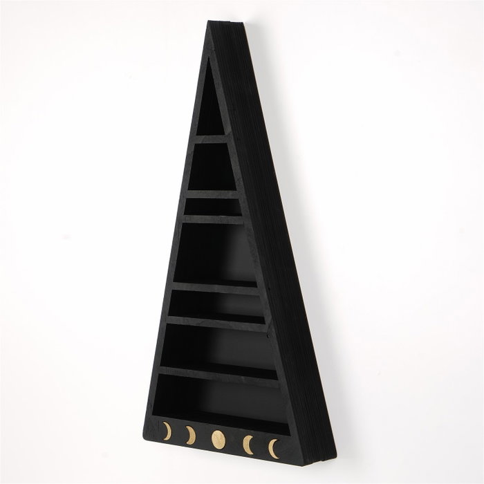 Hanah Home Cry002-S Estantería de pared de madera maciza Negra Hanah Home Cry002-S Estantería de pared de madera maciza Negra